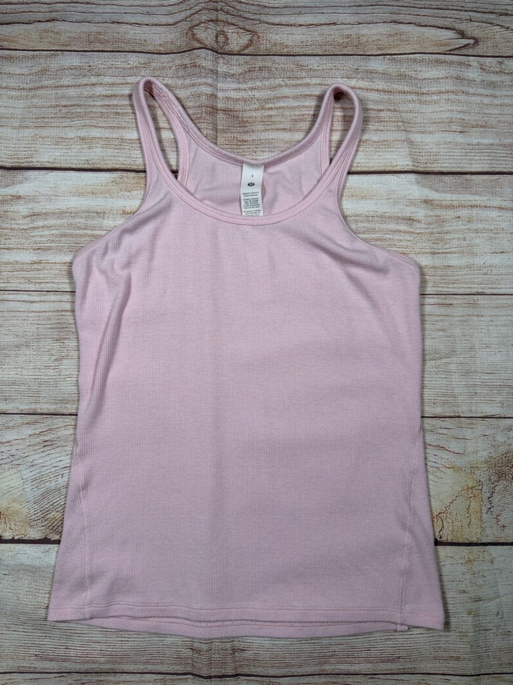 Lululemon Light Pink Ribbed‎ Tank